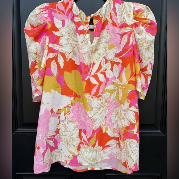 Vici Floral Puff Sleeve Women’s Blouse - Picture 2 of 3